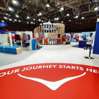 hoka event stand frankfurt marathon by extreme group